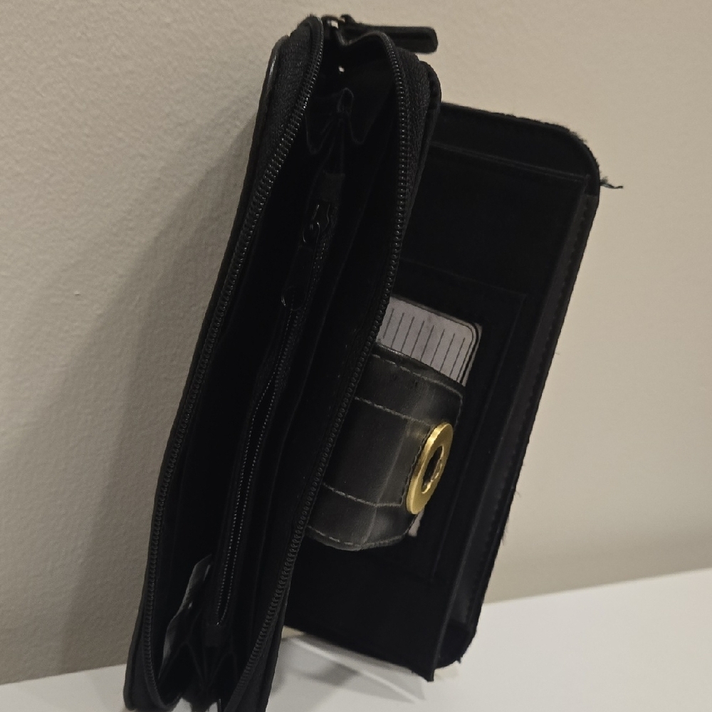 Black Wallet Long Zip Around - Picture 16 of 16